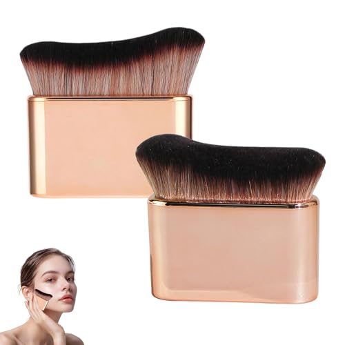 2 Stück Selbstbräuner Pinsel,Kabuki Pinsel,Body Glow,Self Tanning,Bein&Body Make Up,Körperpinsel,Weich,Multifunktional,zum Auftragen von Bodylotion,Make-up für Körper,Frauen Daily Use & Beauty-Rituale von MniimaLuxe