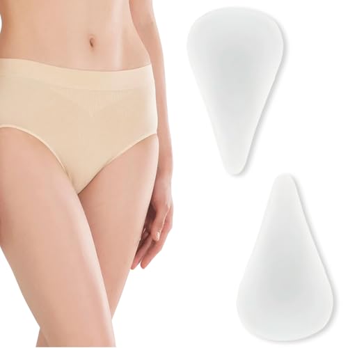 2 Stück Unsichtbare Silikon Pads Concealer,Anti Slip,Slipeinlagen Damen,Bikini Pads,Wiederverwendbar Einlage,Silikon Höschen,Unsichtbare Intimbeschutzpad,Byebyetoe für Frauen bei Bikini,Leggings&Sport von MniimaLuxe