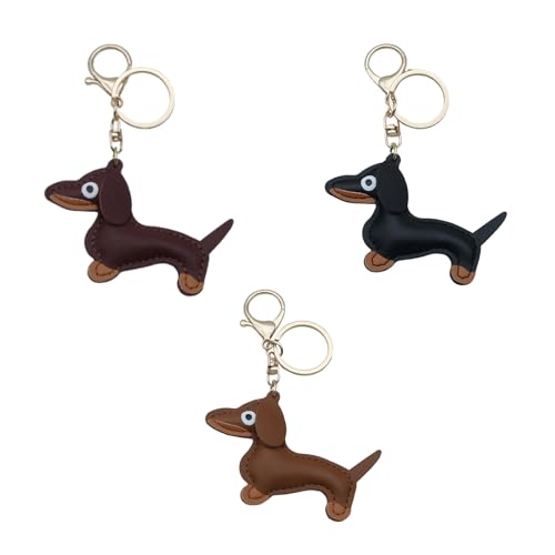 3 Stück Schlüsselanhänger Dackel,Welpe Hundetasche Anhänger,Taschenanhänger Damen,Pu Leder Hunde Schlüsselanhänger,Bag Charms,Taschen Accessoire,Dackel Geschenke für Handtasche Rucksack Frauen Männer 3 Stück Schlüsselanhänger Dackel,Welpe Hundetasche Anhänger,Taschenanhänger Damen,Pu Leder Hunde Schlüsselanhänger,Bag Charms,Taschen Accessoire,Dackel Geschenke für Handtasche Rucksack Frauen Männer von MniimaLuxe