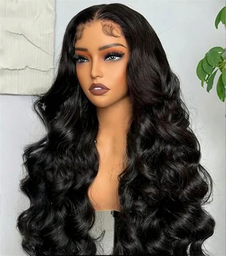 13X6 Körperwelle Transparente Lace Front Perücke 220 13X5 Hd Lace Frontal Perücke Menschenhaar Für Frauen Black 26in#200#13x6 von Mnjyihy