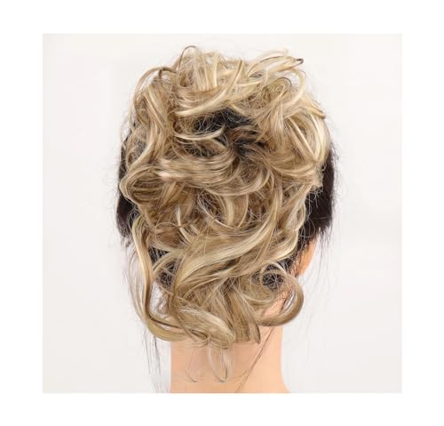 Damen Haarknoten Haargummi Braun Blondes Haar Donut Chignon Elastisches Band Aus Haar Hochtemperatur Kunsthaar AM41 18H613 von Mnjyihy