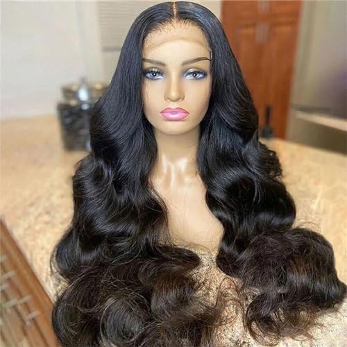 Frauen 13X6 HD Spitze Körper Welle Frontal Perücke Kleberlose Brasilianische Remy Haar 13X4 Körper Welle Spitze Front Perücken Menschliches Haar 13X4 HD Lace Wig 16inches#150% von Mnjyihy