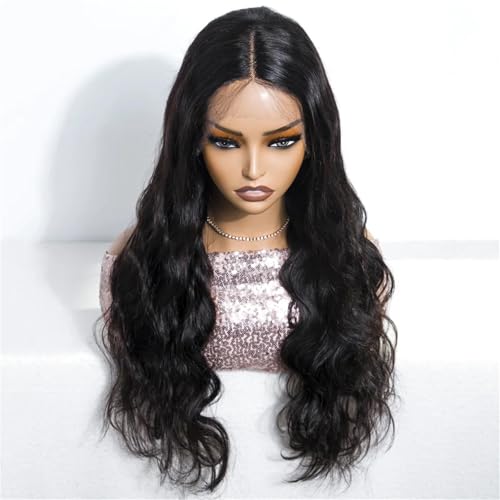 Frauen 28 Zoll Hd Spitze Perücke 13X6x1 Menschliches Haar Körper Welle Spitze Vorne Perücke 200 30inches#1 von Mnjyihy