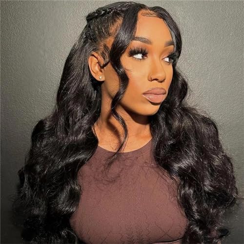 Frauen 4X4 Welle Spitze Front Menschliches Haar Perücken Für Pre Gezupft 5X5 Hd Lose Körper Welle Frontal Perücke Glueless Brasilianische Remy Haar 4x4 Lace Wig 16inches#180% von Mnjyihy