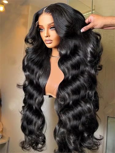 Frauen Body Wave 13X4 Lace Front Echthaar Perücke 250 Dichte Brasilianische Klebefreie Perücken 220 30in#13x4 Lace von Mnjyihy