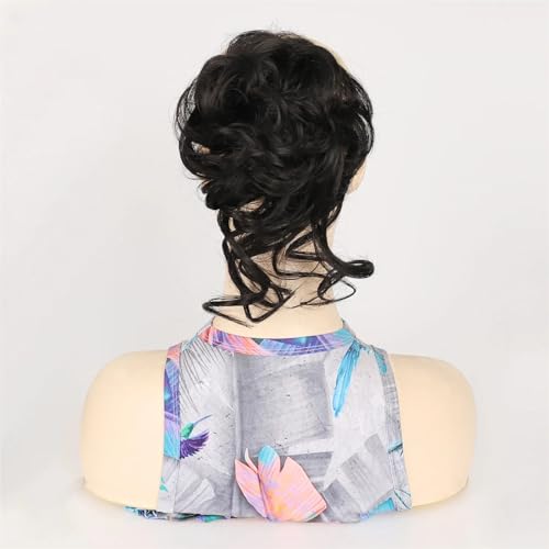 Frauen Klaue Clip Messy Bun Haarteile Zerzauste Hochsteckfrisur Pferdeschwanz Synthetische Lockige Wellenförmige Dutt Haarverlängerung Mit Haarspangen GN3-2 1 PC von Mnjyihy