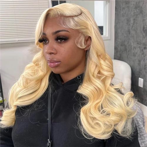 Frauen Spitze Frontal Perücke Körper Welle Spitze Vorne Perücke 30 Zoll Honig Blonde Spitze Vorne Perücke 13X4 Echthaar Perücken 13x4 Lace Wig 10inches#150% von Mnjyihy