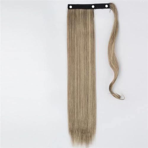 Frauen Synthetische 22 34" Lange Gerade Wrap Around Pferdeschwanz Clip In Haarverlängerung Blond Braun Hitzebeständiges Haarteil 10 86 85CM 140G von Mnjyihy