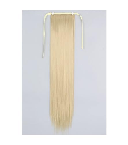 Frauen Synthetische 22 34" Lange Gerade Wrap Around Pferdeschwanz Clip In Haarverlängerung Blond Braun Hitzebeständiges Haarteil 161 55CM 100G von Mnjyihy