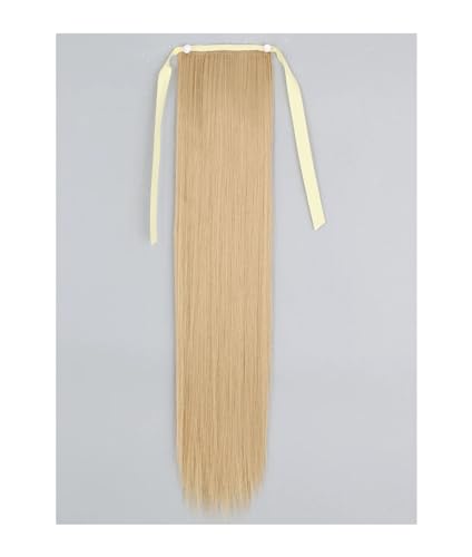 Frauen Synthetische 22 34" Lange Gerade Wrap Around Pferdeschwanz Clip In Haarverlängerung Blond Braun Hitzebeständiges Haarteil 251 85CM 140G von Mnjyihy