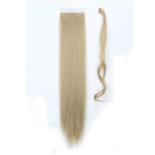 Frauen Synthetische Lange Gerade Pferdeschwanz Clip In Haarverlängerung Hitzebeständig 22 34 Zoll Wrap Around Haarteil 16 85CM 140G von Mnjyihy