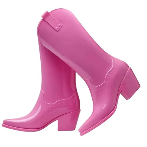 Mnjyihy Damen Chunky High Heels Regenstiefel, wasserdicht, mittelhohe Wade, Botas, Küche, Arbeitsschuhe, Cowboystiefel, Pnnrk, 41 EU Mnjyihy Damen Chunky High Heels Regenstiefel, wasserdicht, mittelhohe Wade, Botas, Küche, Arbeitsschuhe, Cowboystiefel, Pnnrk, 41 EU von Mnjyihy