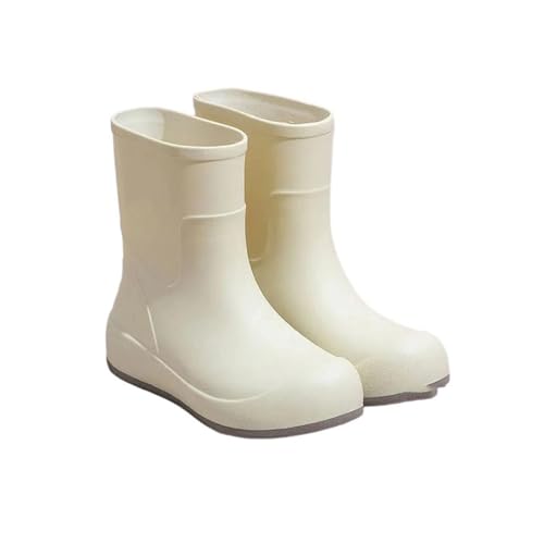 Mnjyihy Damen Regenschuhe rutschfeste wasserdichte Schuhe Medium Tube Regenstiefel Küche Gummischuhe, 338 Weiß, 39.5 EU Mnjyihy Damen Regenschuhe rutschfeste wasserdichte Schuhe Medium Tube Regenstiefel Küche Gummischuhe, 338 Weiß, 39.5 EU von Mnjyihy