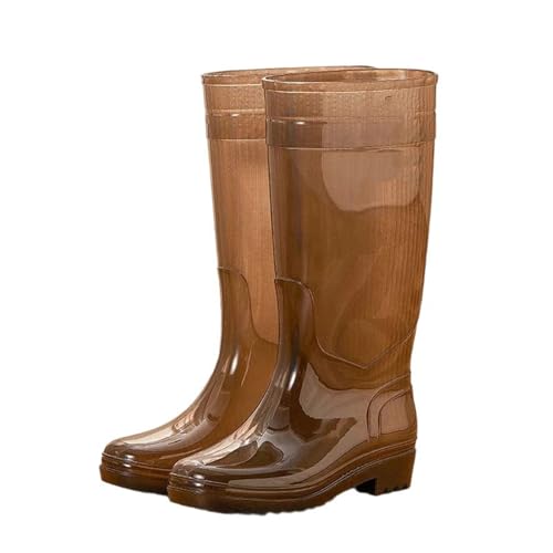 Mnjyihy Damen-Regenstiefel mit hohem Rohr, wasserdicht, rutschfest, Outdoor, Angeln, Wasserschuhe, En8, 40.5 EU von Mnjyihy