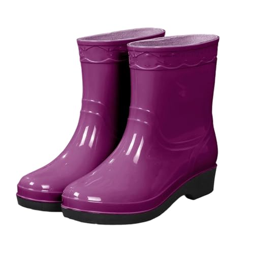 Mnjyihy Damen Sommer Regenschuhe Zwischensohle Wasserschuhe Anti-Rutsch Arbeitsschuhe Gummi Wasserdicht Schuhe, violett, 42 EU Mnjyihy Damen Sommer Regenschuhe Zwischensohle Wasserschuhe Anti-Rutsch Arbeitsschuhe Gummi Wasserdicht Schuhe, violett, 42 EU von Mnjyihy