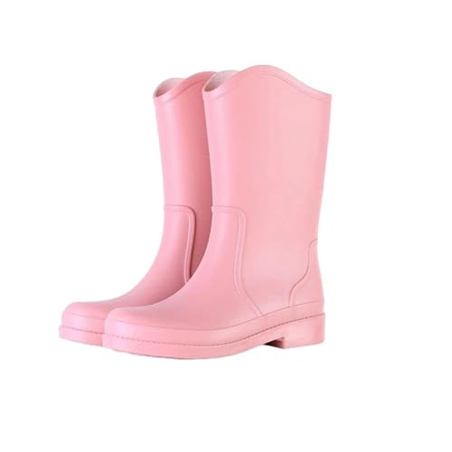 Mnjyihy Gummistiefel für Damen, Regenstiefel, Schlupfstiefel, wasserdicht, rutschfest, verschleißfest, Wasserschuhe, Pnnrk Middle, 41 EU von Mnjyihy