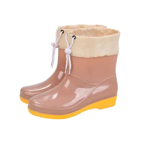 Mnjyihy Regenstiefel für Damen, niedrig geschnitten, rutschfest, modisch, Küche, Regenstiefel, kurz geschnitten, Wasserschuhe, Pnnrk, 39.5 EU von Mnjyihy