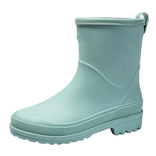 Mnjyihy Regenstiefel für Damen, wasserdicht, rutschfest, Mittelrohrstiefel, Küchenschuhe, Gummischuhe, En8, 41 EU von Mnjyihy