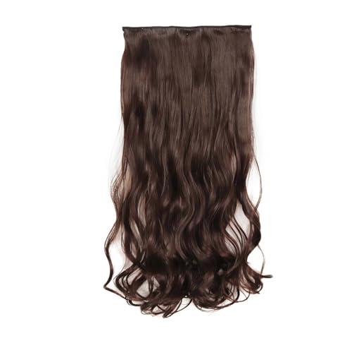 Synthetische 5 Clip In Haarverlängerung Für Frauen Natürliches Blond Braun Lange Gewellte Frisur Hitzebeständiges Haarteil 55–80 Cm Kunsthaar 2 33 32inches 80cm von Mnjyihy