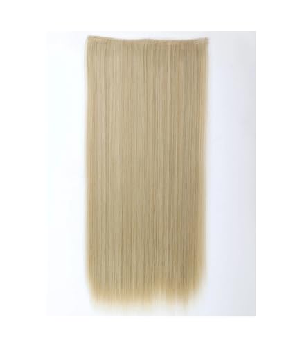 Synthetische 5 Clip In Haarverlängerung Für Frauen Natürliches Blond Braun Lange Gewellte Frisur Hitzebeständiges Haarteil 55–80 Cm Kunsthaar 24 6131 22inches 55cm von Mnjyihy