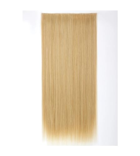 Synthetische 5 Clip In Haarverlängerung Für Frauen Natürliches Blond Braun Lange Gewellte Frisur Hitzebeständiges Haarteil 55–80 Cm Kunsthaar 27 6131 22inches 55cm von Mnjyihy
