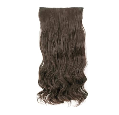 Synthetische 5 Clip In Haarverlängerung Für Frauen Natürliches Blond Braun Lange Gewellte Frisur Hitzebeständiges Haarteil 55–80 Cm Kunsthaar 4 22inches 55cm von Mnjyihy