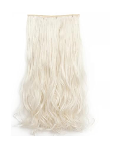 Synthetische 5 Clip In Haarverlängerung Für Frauen Natürliches Blond Braun Lange Gewellte Frisur Hitzebeständiges Haarteil 55–80 Cm Kunsthaar 60 32inches 80cm von Mnjyihy