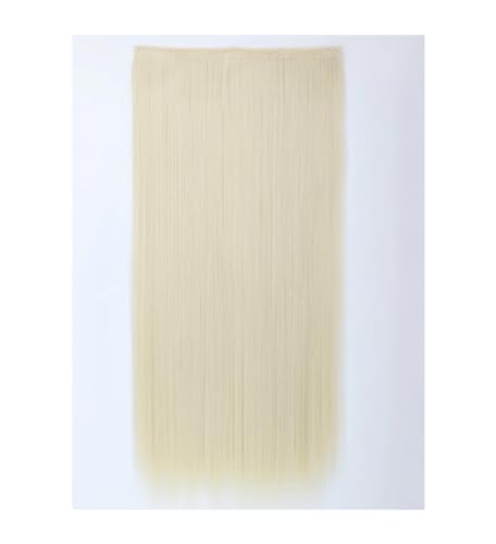 Synthetische 5 Clip In Haarverlängerung Für Frauen Natürliches Blond Braun Lange Gewellte Frisur Hitzebeständiges Haarteil 55–80 Cm Kunsthaar 6131 22inches 55cm von Mnjyihy