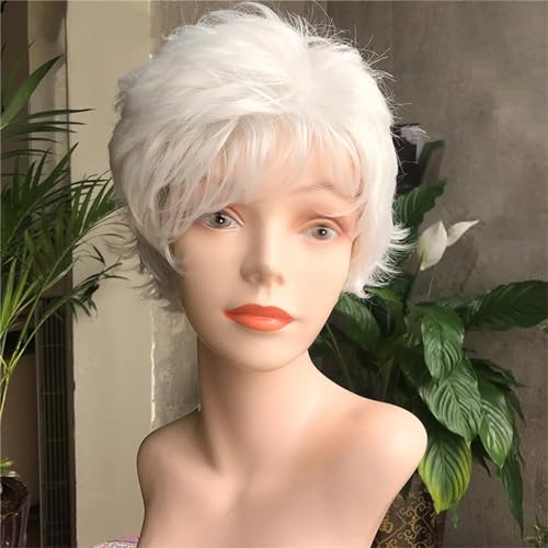 Synthetische Kurze Silberweiße Lockige Perücke 6 Zoll Hitzebeständige Perücke Natürliches Haar Für Frauen Und Männer Tägliche Cosplay-Party white 6inches Synthetische Kurze Silberweiße Lockige Perücke 6 Zoll Hitzebeständige Perücke Natürliches Haar Für Frauen Und Männer Tägliche Cosplay-Party white 6inches von Mnjyihy