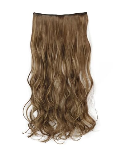 Synthetische Lange Gerade Frisuren Für Frauen 5 Clip In Haarverlängerungen Blond Braun 22 32 Zoll Hitzebeständiges Gefälschtes Haarteil SG88 12H24 22inches 55cm von Mnjyihy