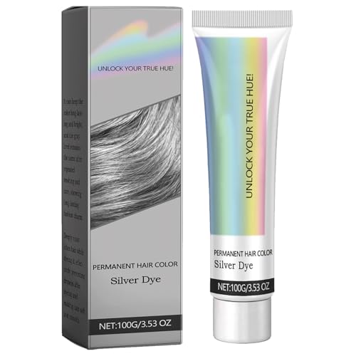 Mnozreo Temporäre Silber Grau Haar Wachs,Unisex,100ML(Temporäre Farbige Haarmalfarbenwachs,Instant Haartönung Dye Haar Wachs für Party,Cosplay,Halloween) von Mnozreo