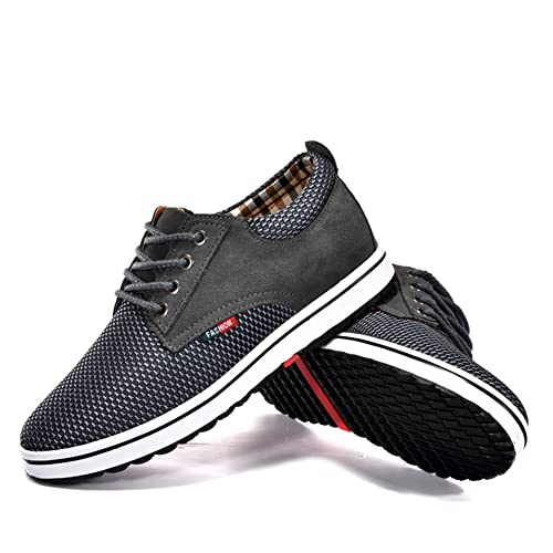 Aufzug Schuhe Herren Unsichtbare Höhe Erhöhung Schuhe Fashion Casual Sneakers - 6cm Taller von Mnplciea