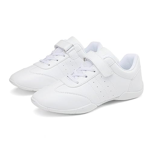 Damen Cheerleading Schuhe Mädchen Cheer Schuhe Yoga Jazz Tanzschuhe Fitness Gymnastik Training Schuhe Weiß von Mnplciea