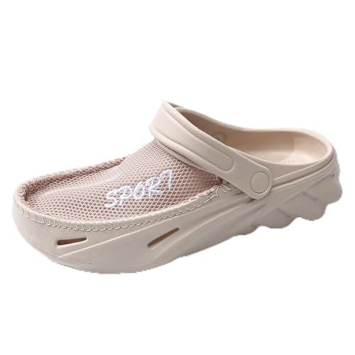 Mnplciea Clogs Hausschuhe Herren Sommer Hohl Latschen Atmungsaktiv Gartenschuhe Badeschuhe Strand Pantoffeln von Mnplciea