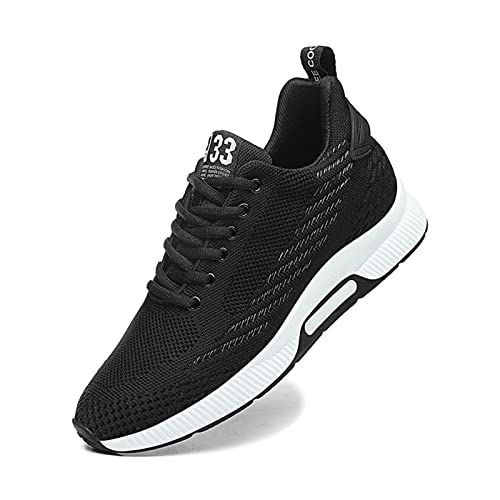 Mnplciea Herren Stra?enlaufschuhe leichte atmungsaktiv Aufzug Schuhe Fitness Trainer 3,15 Zoll Turnschuhe mit versteckten Absatz 8 cm r??er Schwarz 42 von Mnplciea