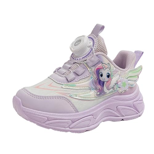 Mnplciea Lila Einhorn Sportschuhe Mädchen Belüftung Leichte Freizeitschuhe Zum Laufen Mit Flügeln Turnschuhe Mädchen for Frühling Sommer Und Herbst von Mnplciea