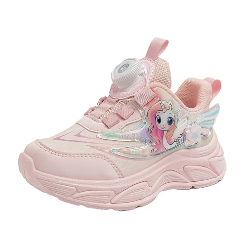 Mnplciea Rosa Einhorn Sportschuhe Mädchen Belüftung Leichte Freizeitschuhe Zum Laufen Mit Flügeln Turnschuhe Mädchen for Frühling Sommer Und Herbst von Mnplciea