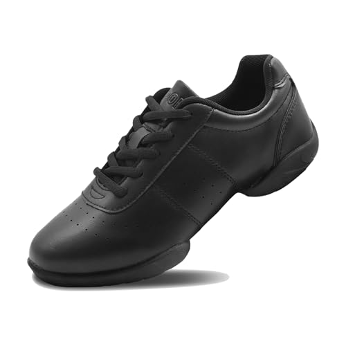 Mnplciea Weiß Cheerleading Schuhe Mädchen Weich Cheerleader Schuhe Damen Tanzschuhe, Yoga Gymnastik Training Sportschuhe von Mnplciea