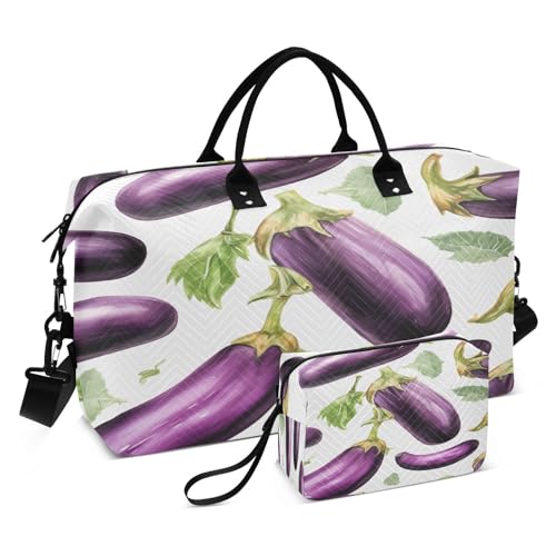 4211-fruit Reisetasche, Reisetasche, Fitnessstudio, Yoga, Handgepäcktasche für Männer und Frauen, Wochenendtasche, aubergine, Einheitsgröße, Reisetasche von Mnsruu