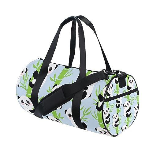 Animal Panda Bambus Sport Turnbeutel Damen Herren Reise Duffel Bag Workout Taschen Übung Strand Yoga Wochenende Tanztasche, d175, L von Mnsruu