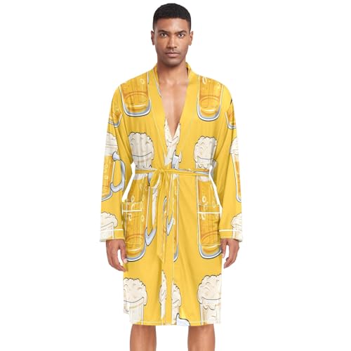 Beer Herren Bademantel Leichter Bademantel Spa Bademantel, Bier, XL von Mnsruu