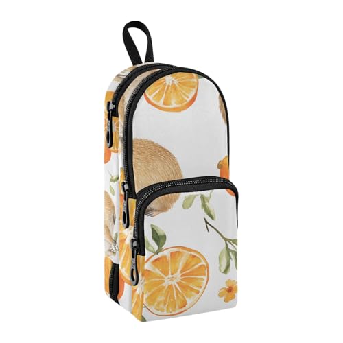 Capybara Federmäppchen, großes Fassungsvermögen, Stifttasche mit Fach, für Schüler, Schultasche, Schreibwaren, Organizer, Federmäppchen, Marker-Etui für Schule, Büro, Arbeit, Orange Capybara Federmäppchen, großes Fassungsvermögen, Stifttasche mit Fach, für Schüler, Schultasche, Schreibwaren, Organizer, Federmäppchen, Marker-Etui für Schule, Büro, Arbeit, Orange von Mnsruu