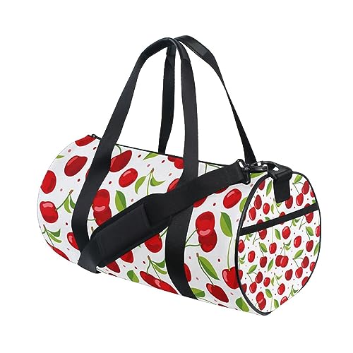 Cherry Fruits Sporttasche für Damen und Herren, Reisetasche, Trainingstasche, Strand, Yoga, Wochenende, Tanztasche, d137, L von Mnsruu