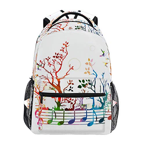 Creative Music Notes Schulrucksack für Jungen Mädchen Kinder Reisetasche Bookbag von Mnsruu