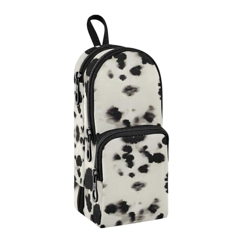 Federmäppchen, großes Fassungsvermögen, Stifttasche mit Fach, für Studenten, Schultasche, Schreibwaren-Organizer, Stifteetui, Marker-Etui für Schule, Büro, Arbeit, Schwarz, Schwarz gesprenkelt, von Mnsruu