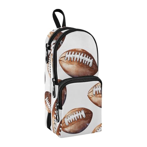 Federmäppchen mit Rugby-Fliesenmuster, großes Fassungsvermögen, Stifttasche mit Fach, Schüler-Form, Schreibwaren-Organizer, Federmäppchen, Marker-Etui für Schule, Büro, Arbeit von Mnsruu