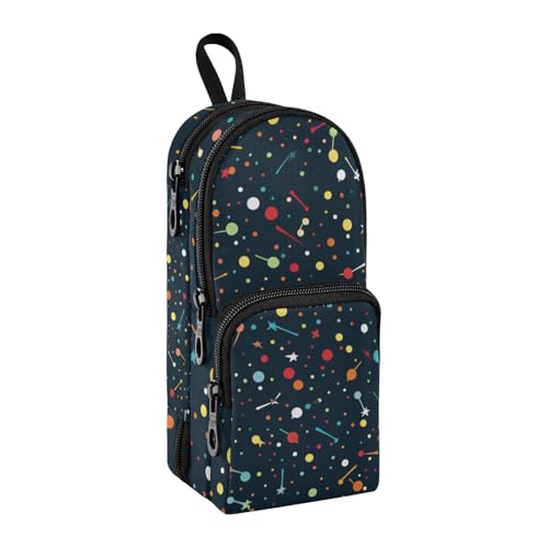Federmäppchen mit Sternenmotiv, großes Fassungsvermögen, Stifttasche mit Fach, für Studenten, Schultasche, Schreibwaren, Organizer, Federmäppchen, Marker-Etui für Schule, Büro, Arbeit, Sterne, von Mnsruu