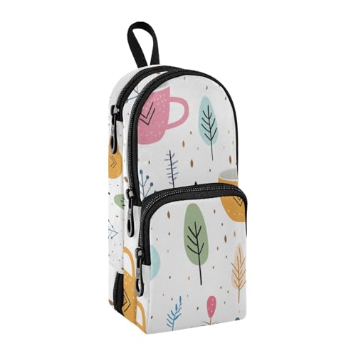 Federmäppchen mit großem Fassungsvermögen, Federmäppchen mit Fach für Schüler, Schultasche, Schreibwaren-Organizer, Federmäppchen, Marker-Etui für Schule, Büro, Arbeit, Becherbaum, Einheitsgröße, von Mnsruu