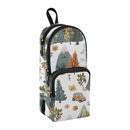 Federmäppchen mit großem Fassungsvermögen, Federmäppchen mit Fach für Studenten, Schultasche, Organizer, Federmäppchen, Marker-Etui für Schule, Büro, Arbeit, Road Trip Wild Nature, Einheitsgröße, Federmäppchen mit großem Fassungsvermögen, Federmäppchen mit Fach für Studenten, Schultasche, Organizer, Federmäppchen, Marker-Etui für Schule, Büro, Arbeit, Road Trip Wild Nature, Einheitsgröße, von Mnsruu