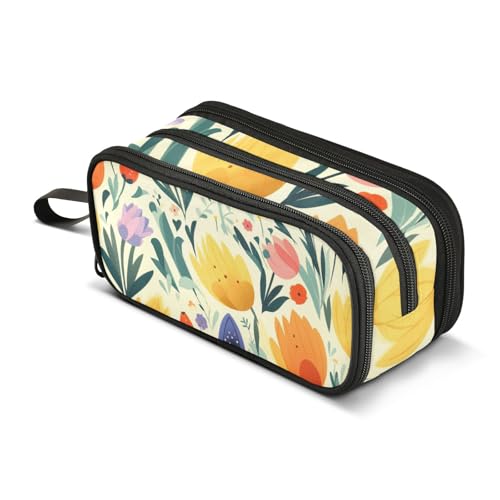 Federmäppchen mit großem Fassungsvermögen, für Büro, Uni, Schule, große Schreibwaren, Make-up-Tasche, Fowers, Malerei, Bleistifttasche für Teenager und Erwachsene, mehrfarbig, Einheitsgröße von Mnsruu